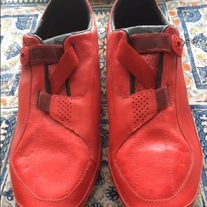 Red Ferrari sneakers with Velcro